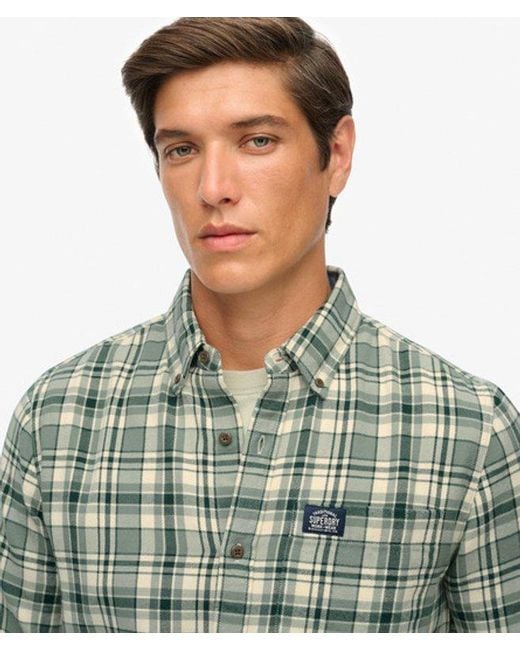 Superdry Green & Co Long Sleeve Cotton Lumberjack Shirt for men