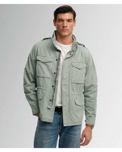 Superdry Gray Cotton M65 Jacket for men