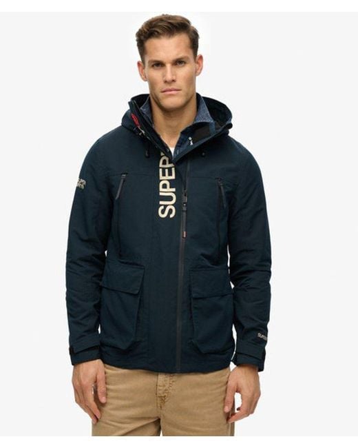 Superdry Blue & Co Hooded Ultimate Embroidered Windbreaker for men