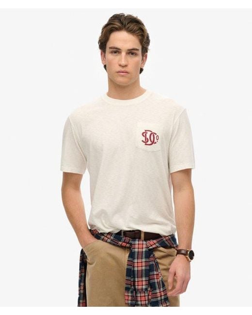 Superdry The Merchant Store - Grafisch T-shirt in het White voor heren
