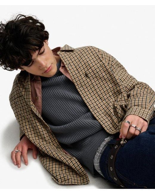 Superdry Brown Bench X & Co Bench Boxy Cotton Overshirt for men