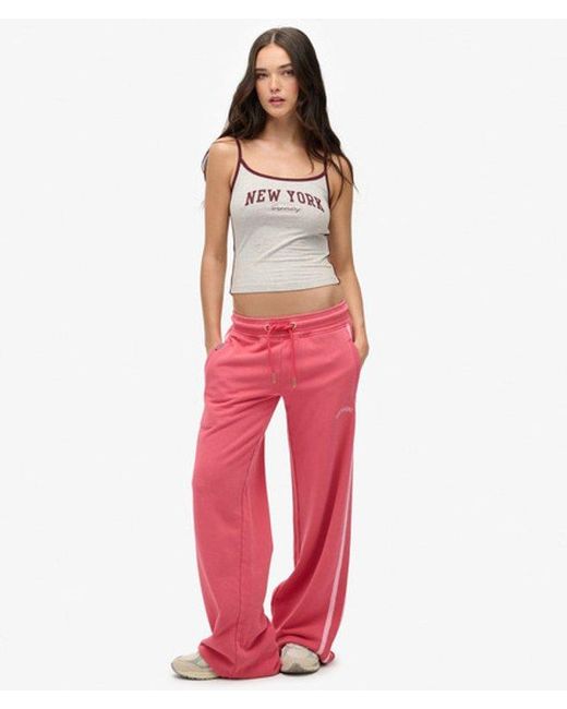 Superdry Red & Co Athletic Essentials Logo Straight joggers