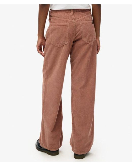 Superdry White & Co Mid Rise Wide Leg Cord Trousers