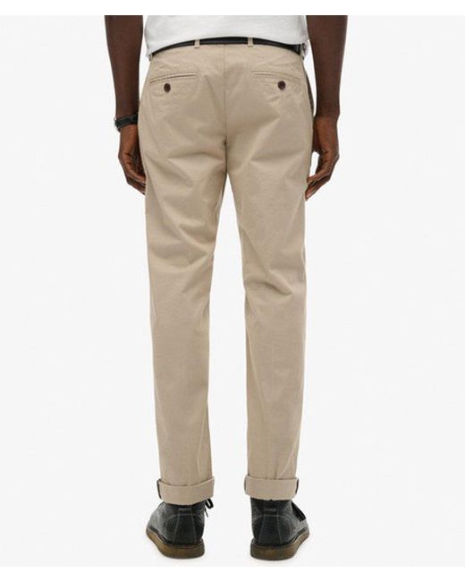 Superdry Premium Regular Chino in het White voor heren