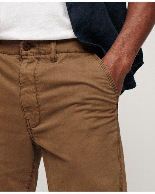 Superdry Brown Vintage International Shorts for men
