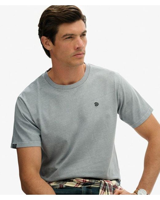 Superdry Gray Essentials Relaxed T-Shirt for men