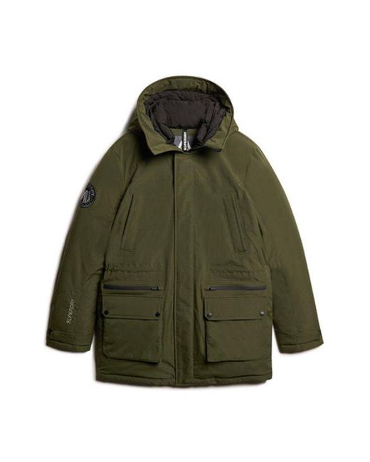 Superdry Green City Padded Parka Coat for men