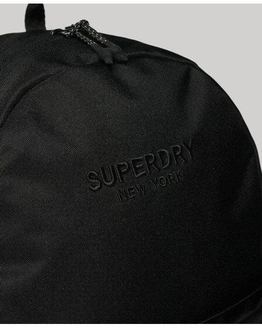 Superdry Black Ladies Embroidered Luxury Sport Montana Backpack