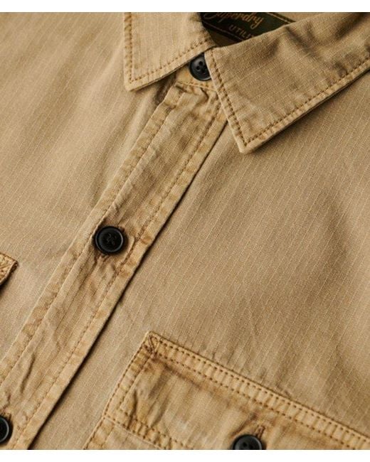 Superdry Natural & Co Military Long Sleeve Overshirt for men