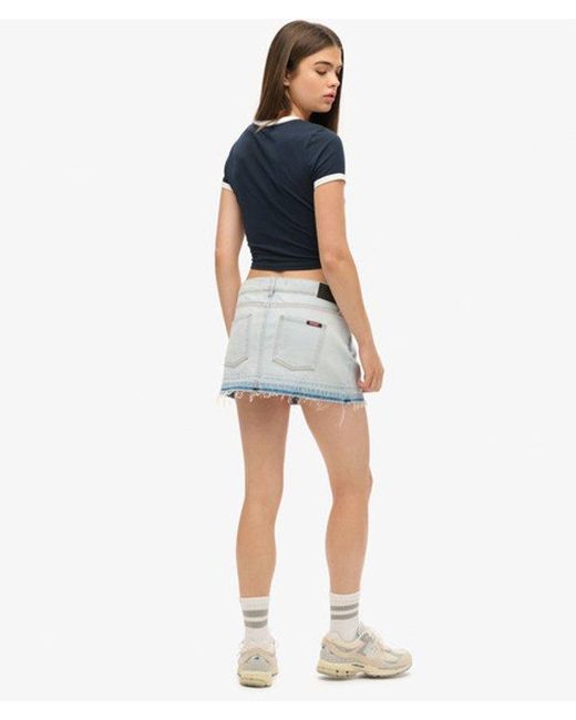 Superdry Blue & Co Denim Mini Skirt