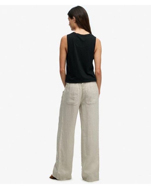 Superdry Natural & Co Linen Low Rise Pants