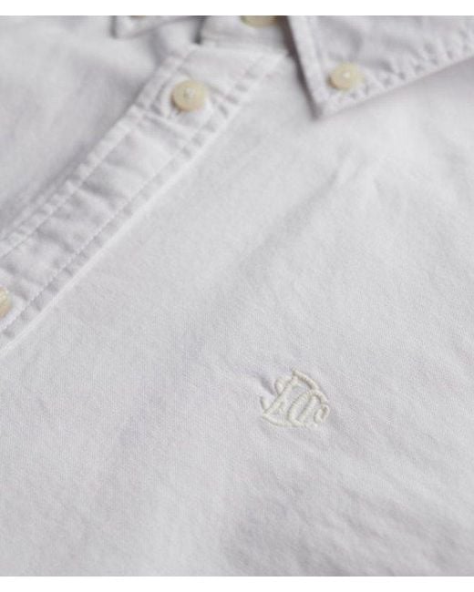 Superdry White & Co Slim Oxford Button Down Long Sleeve Shirt