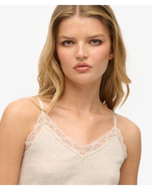 Superdry Blue & Co Essential Lace Trim Cami Top