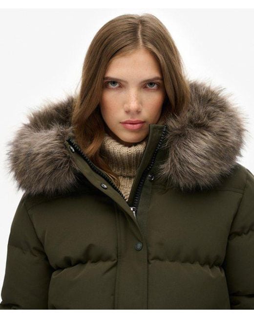 Superdry Everest Five Baffle Pufferjas in het Green