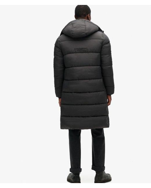 Superdry Black & Co Ripstop Long Puffer Coat for men