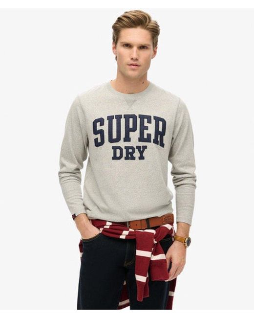 Superdry Gray & Co Vintage Athletic Long Sleeve Top for men