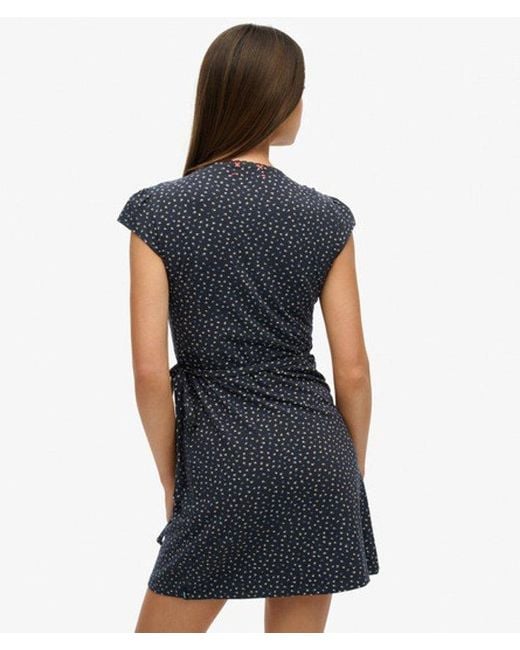 Superdry Blue & Co Athletic Essentials Wrap Dress