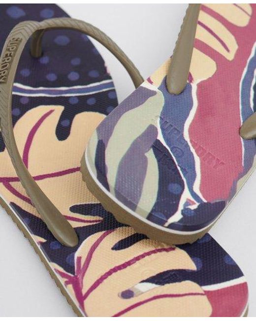 Superdry Multicolor Classic Flip Flop Cut About Leaves Aop