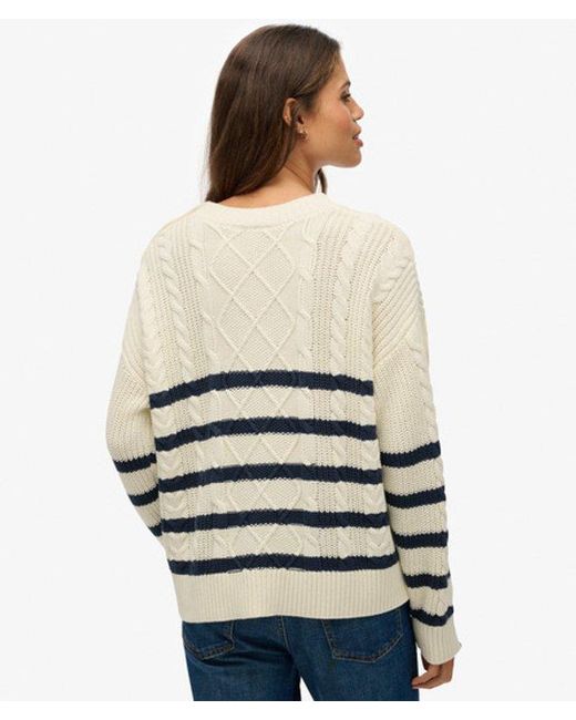 Superdry White & Co Cable Crew Neck Jumper