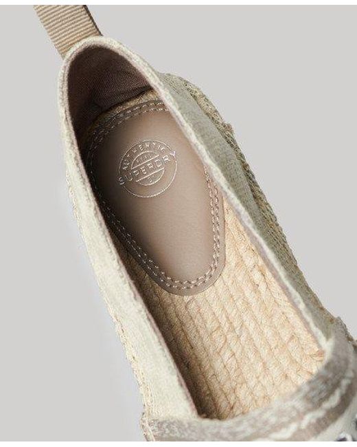 Superdry Metallic Canvas Espadrille Overlay Shoes