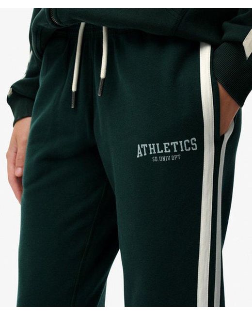 Superdry Green & Co Athletic Stripe Flare joggers