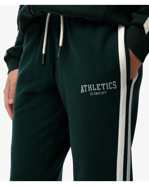 Superdry Green Athletic Stripe Flare joggers