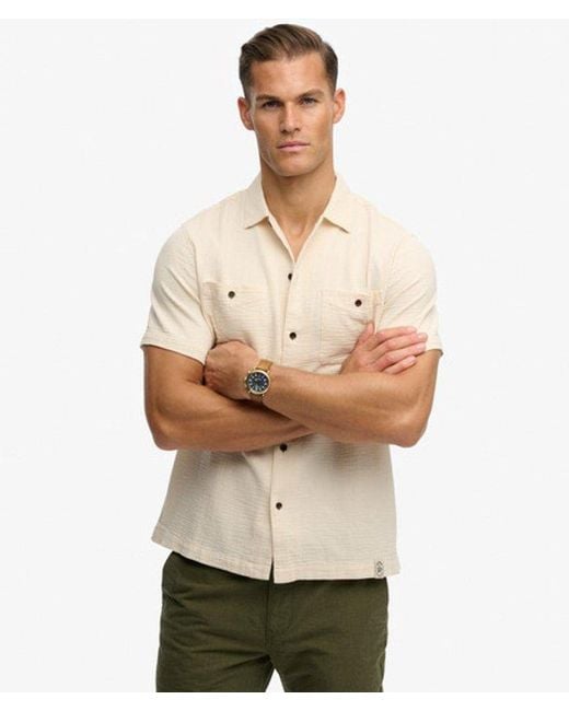 Superdry Natural & Co The Merchant Store - Textured Short Sleeve Shirt for men