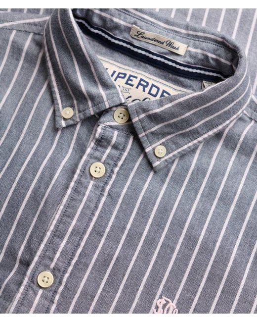 Superdry Gray & Co Slim Oxford Button Down Long Sleeve Shirt