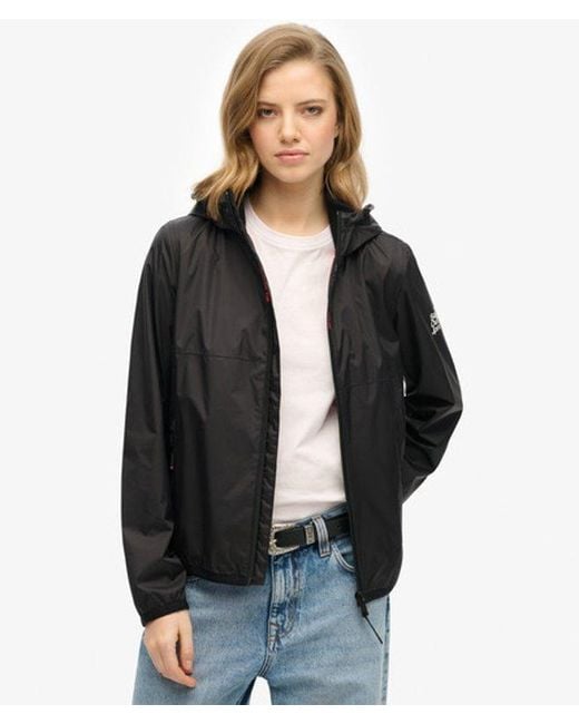 Superdry Black & Co Hooded Logo Windbreaker Jacket