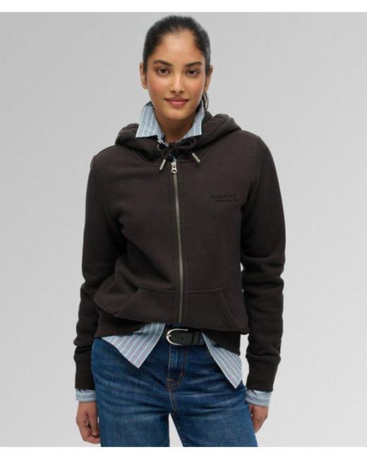 Superdry Black & Co Athletic Essentials Logo Zip Hoodie