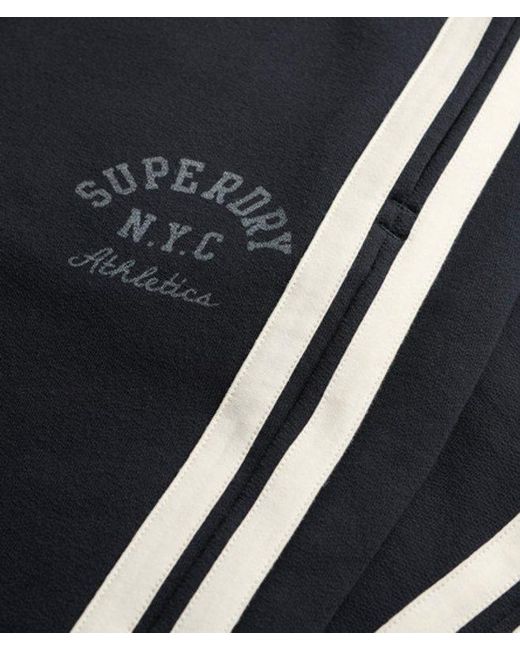 Superdry Blue Athletic Essentials Stripe Flare joggers