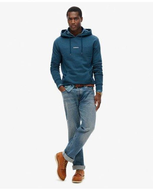 Homme Sweat À Capuche Uni Taille Superdry pour homme en coloris Blue