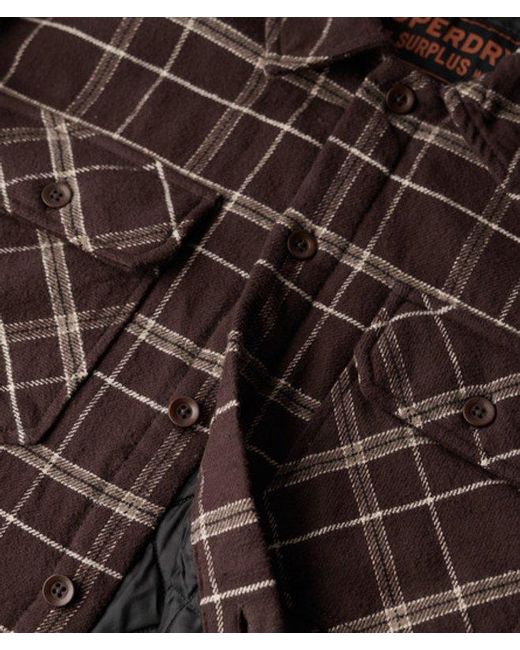 Superdry Brown & Co Surplus Check Jacket for men
