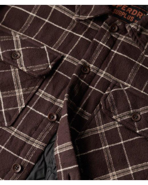 Superdry Brown & Co Surplus Check Jacket for men