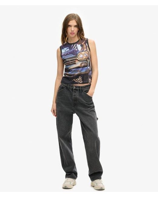 Superdry Blue & Co Sub Print Vest Top
