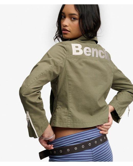 Superdry Green Bench X & Co Bench Double Zip Collar Ripstop Jacket
