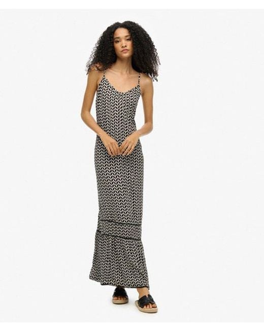 Superdry & Co White Cami Maxi Dress