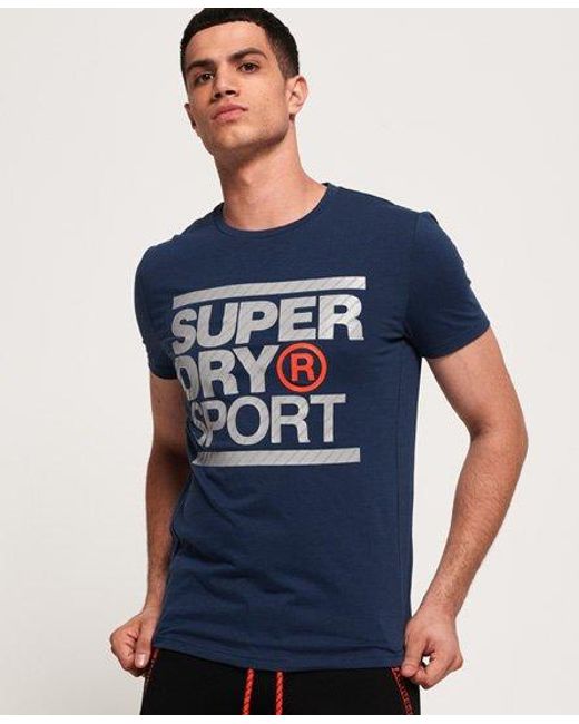 Superdry Blue Core Graphic T-Shirt Cobalt/ Twist for men