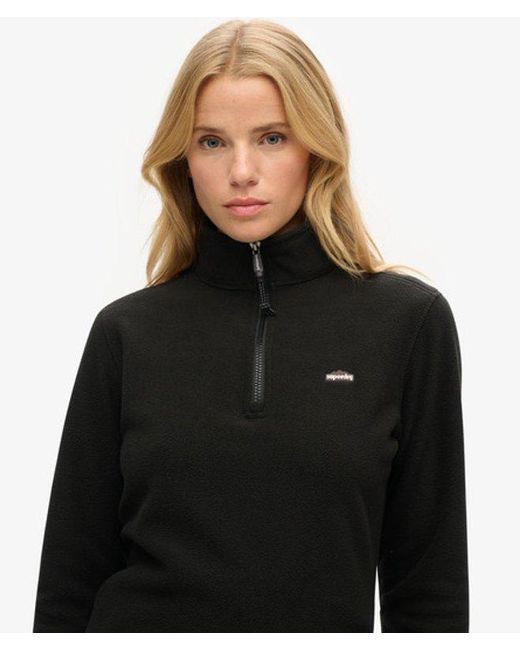 Superdry Black & Co Polar Fleece Half Zip Jumper