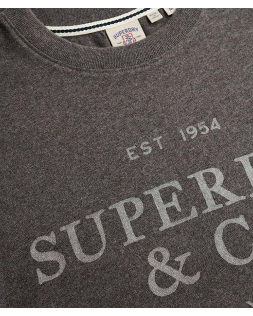 Superdry 1954 Company Relaxed T-shirt in het Gray voor heren