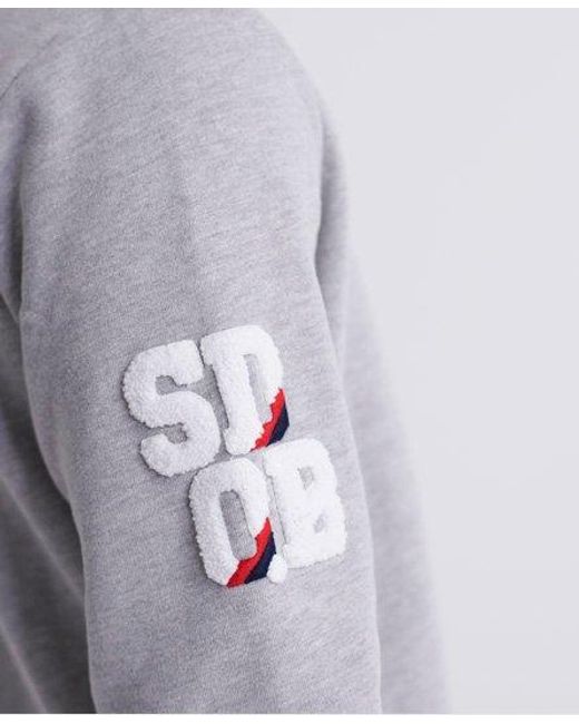 Superdry Gray Sdqb Dryset Sweatshirt Pebble Marl for men