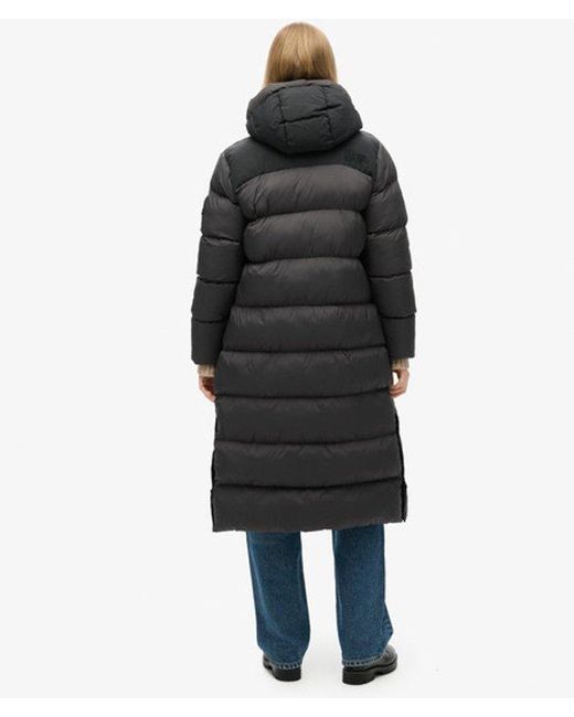 Superdry Blue & Co Rip-stop Long Puffer Coat