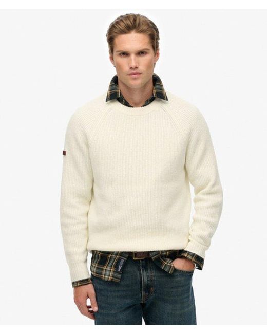 Superdry Natural & Co Chunky Raglan Jumper for men