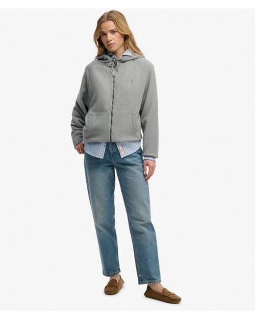 Superdry Gray & Co Studios Relaxed Zip Hoodie