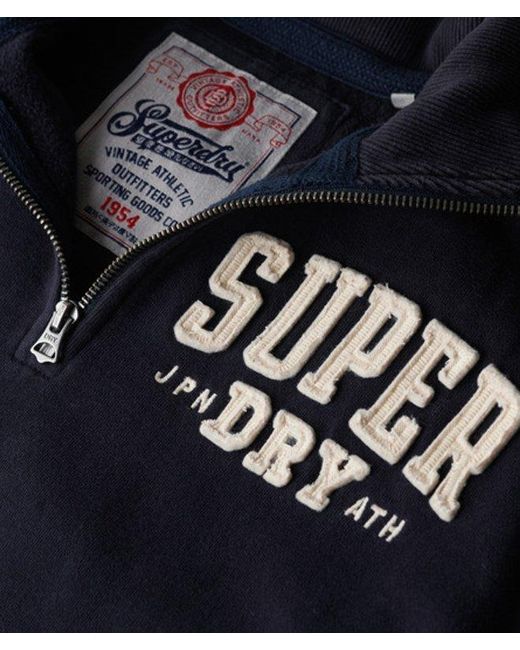 Superdry Blue & Co Vintage Athletic Zip Half-zip Jumper for men