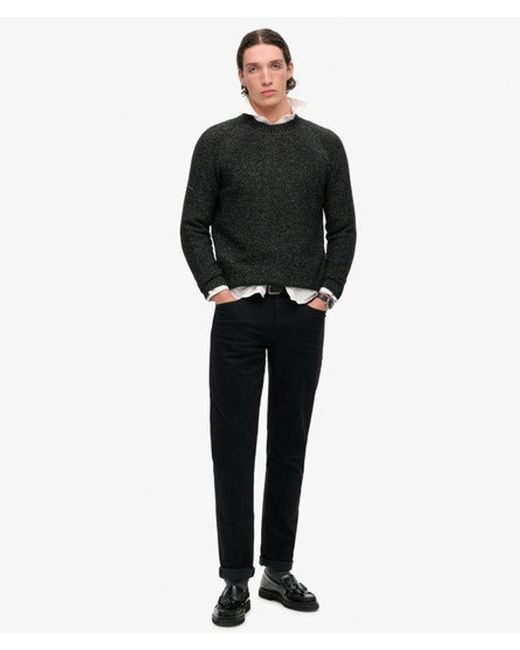 Superdry Black & Co Chunky Raglan Jumper for men