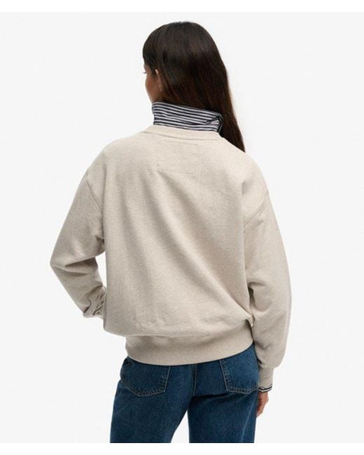 Superdry Gray & Co Beach Club Loose Crew Sweatshirt