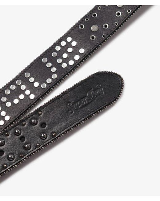 Superdry Black & Co Rhinestone Belt