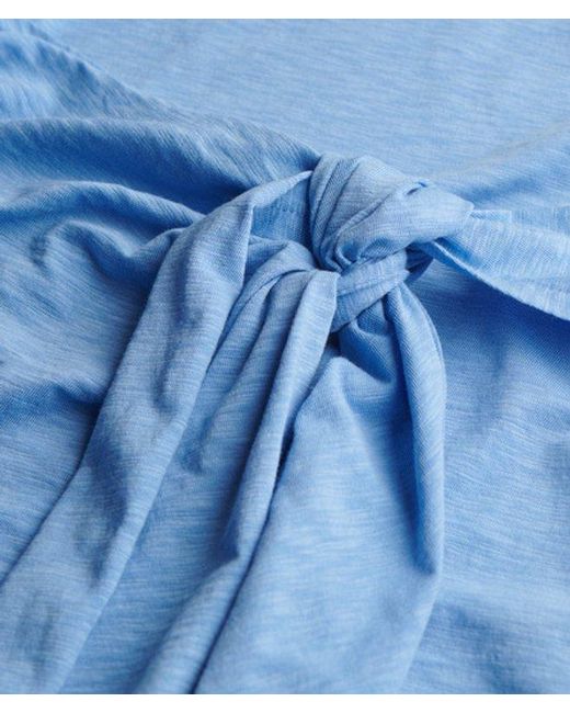 Superdry Blue & Co Slub Midi Wrap Dress