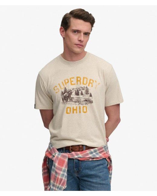 Superdry Brown & Co Wild Frontier T-shirt for men